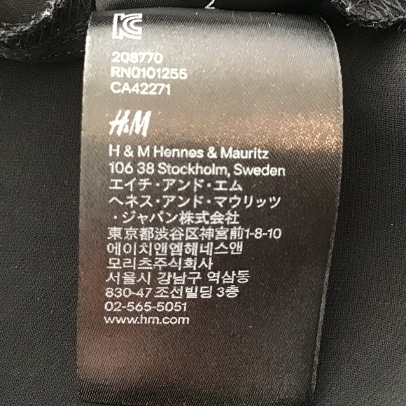 H&M Black Sheer Sequinned Shoulder Blouse, Size 6 - Picture 14 of 14